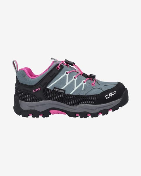 Chaussures CMP Rigel Low WaterProof gris bleu rose enfant