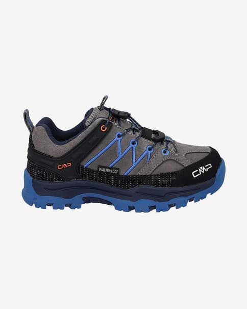 Chaussures CMP Rigel Low WaterProof gris noir bleu électrique enfant