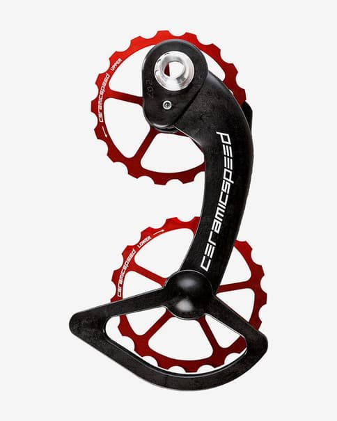CeramicSpeed Oversized pulley wheel system for Shimano 10+11 (Ultegra+Dura Ace) aluminium red