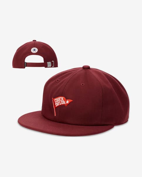 Gorra Converse 6-Panel Baseball rojo granate