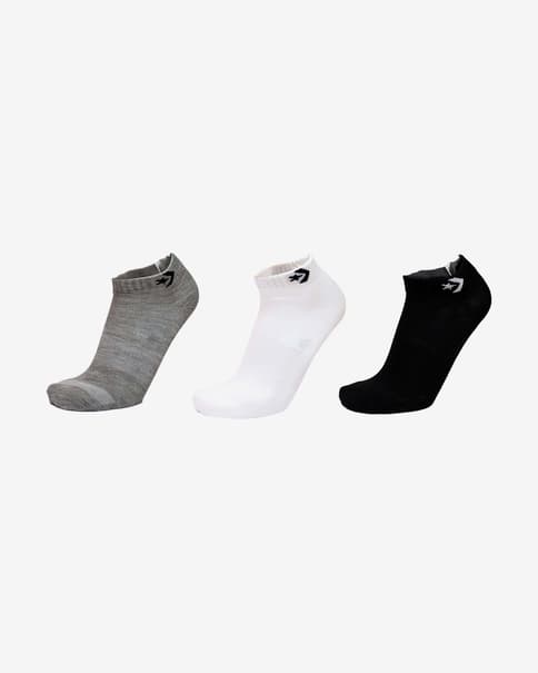 Calcetines Converse Mini Logo negro blanco gris (3 pares)
