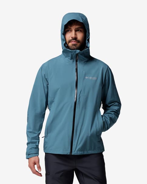 Chaqueta con capucha Columbia Ampli-Dry II Shell azul celeste