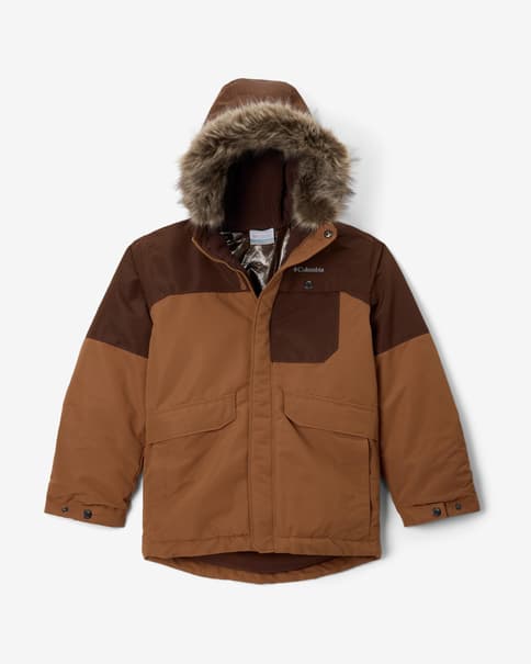 Chaqueta con capucha Columbia Nordic Strider II marrón camello niño