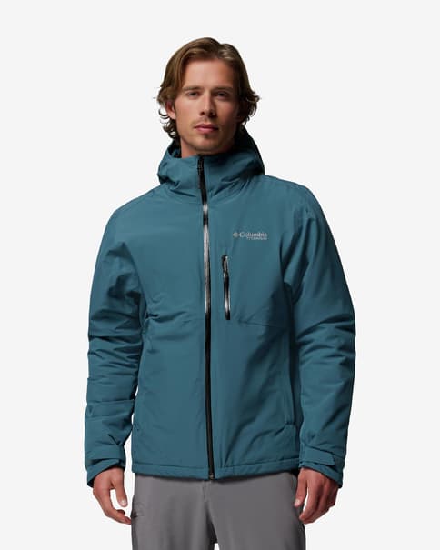 Chaqueta con capucha Columbia Explorer's Edge II Insulated azul verdoso