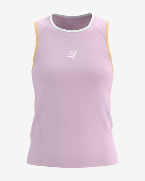 Camiseta Compressport Trail Racing sin mangas violeta claro mujer