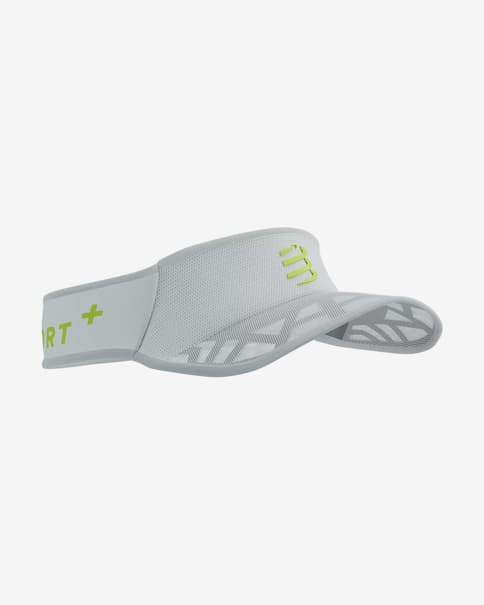 Visera Compressport Spiderweb Ultralight blanco grisáceo