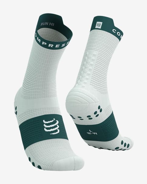 Compressport Pro Racing v4.0 Run High sokker hvid navy