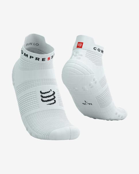 Skarpety Compressport Pro Racing v4.0 Run Low biało-czarne