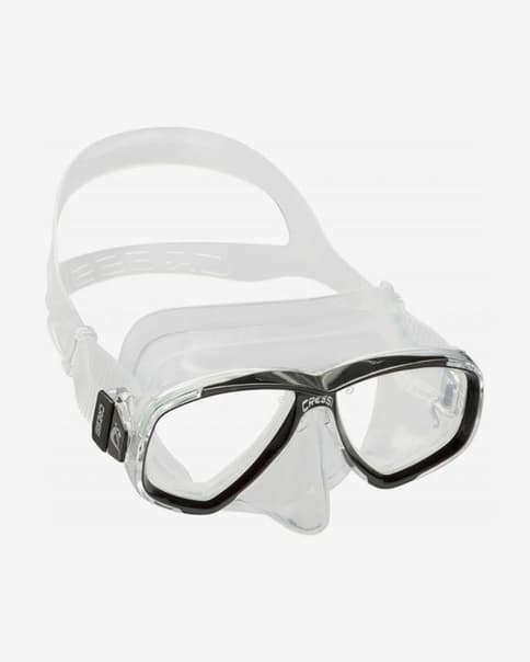 Máscara de buceo Cressi Perla blanco negro con lentes transparentes  