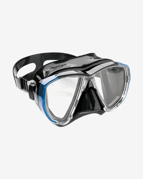Máscara de buceo Cressi Big Eyes azul negro con lentes transparentes