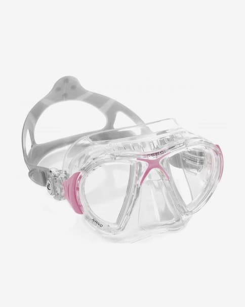 Máscara de buceo Cressi Nano blanco rosa con lentes transparentes