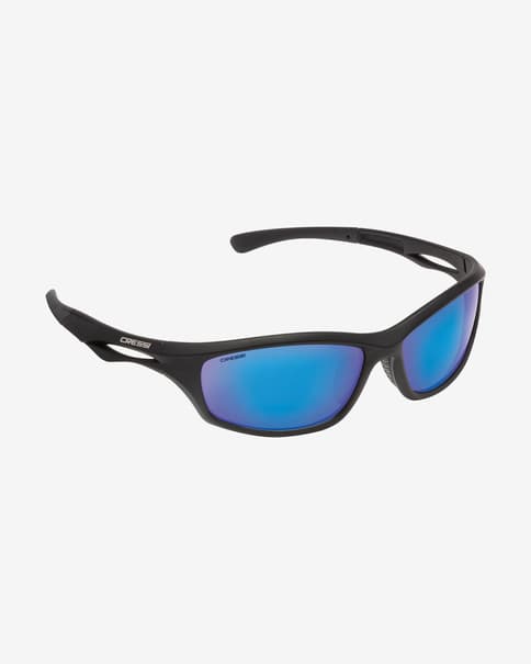 Gafas Cressi Sniper negro con lentes polarizadas azul