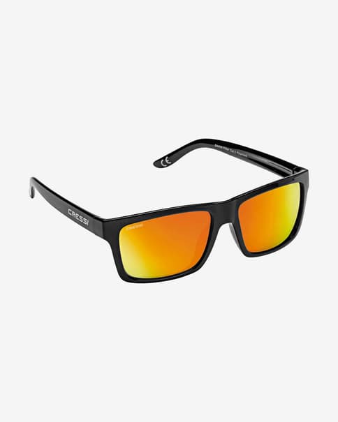 Gafas Cressi Bahia negro con lentes polarizadas naranja