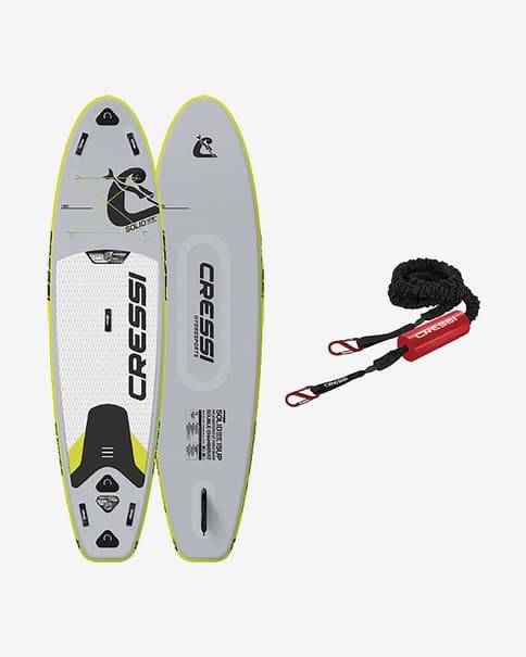 Set tabla Paddle Surf hinchable Cressi Isup Solid 10'6" gris