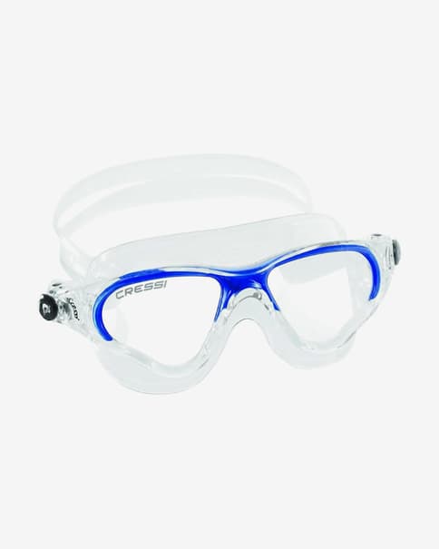 Gafas de natación Cressi Cobra blanco azul con lentes transparentes