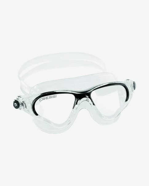 Gafas de natación Cressi Cobra blanco negro con lentes transparentes
