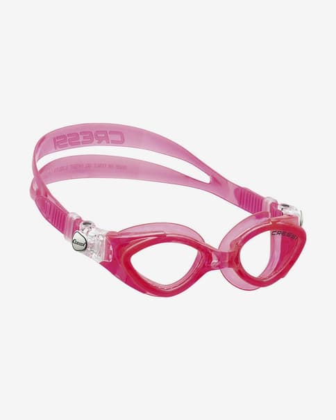 Gafas de natación Cressi King Crab rosa con lentes transparentes