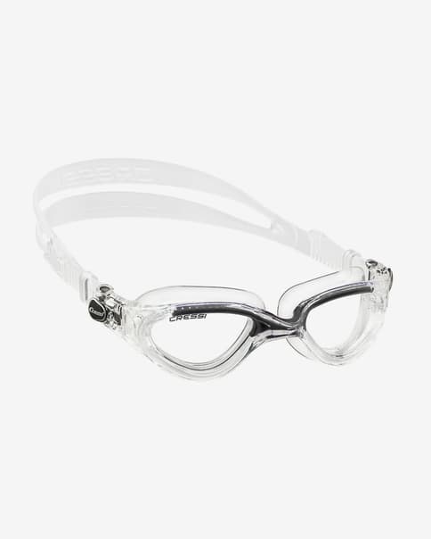 Gafas de natación Cressi Flash gris blanco con lentes transparentes 
