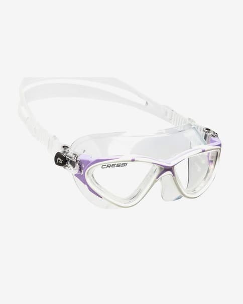 Gafas de natación Cressi Planet blanco lila con lentes transparentes