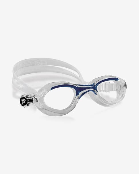 Gafas de natación Cressi Flash Medium blanco azul con lentes transparentes
