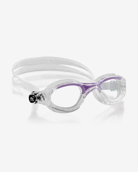 Gafas de natación Cressi Flash Medium blanco lila con lentes transparentes