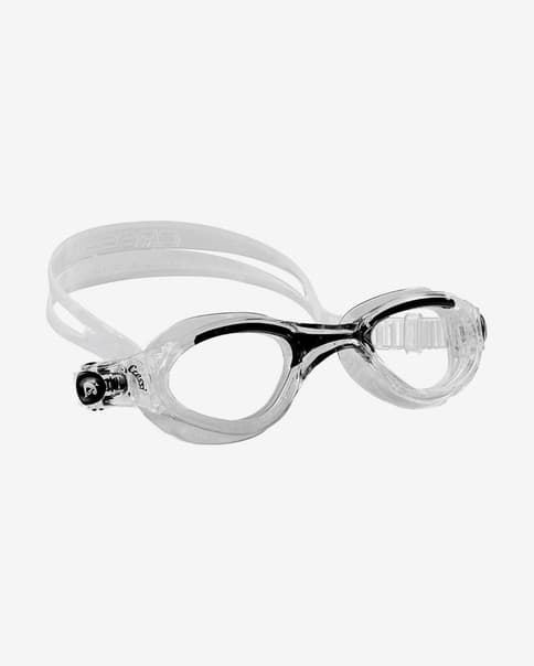 Gafas de natación Cressi Flash Medium blanco negro con lentes transparentes