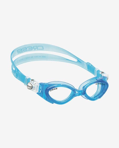 Gafas de natación Cressi Crab azul claro con lentes transparentes
