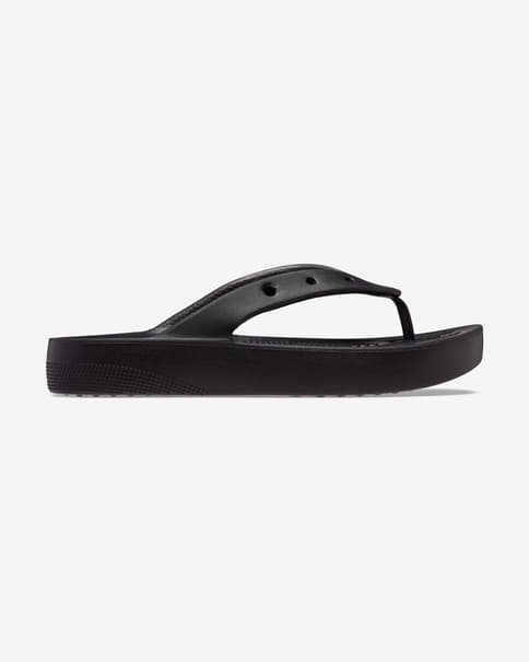 Crocs Classic Platform Flip Damen Flip-Flops schwarz