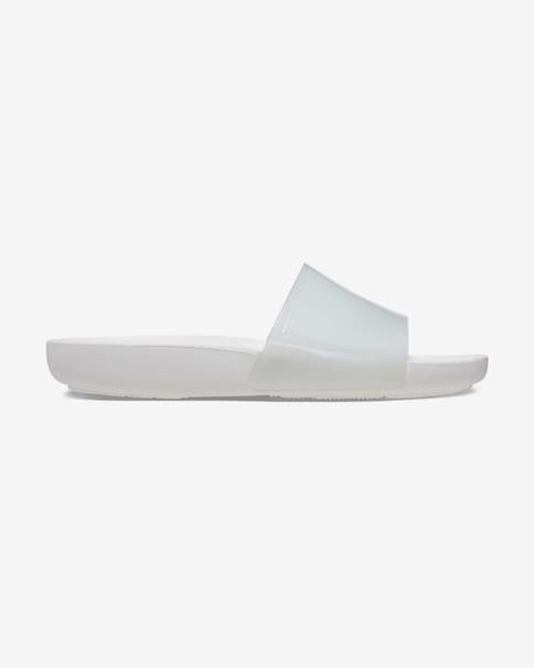 Crocs Splash Glossy Slide Damen Badesandalen weiß
