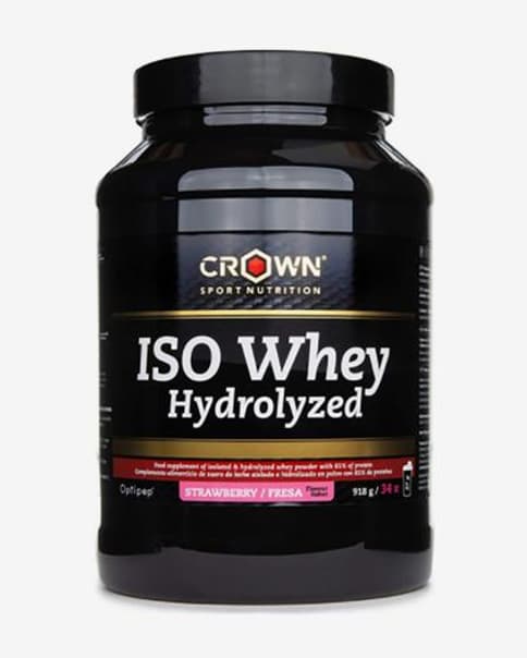 Frullato Crown Sport Nutrition Iso Whey Hydrolyzed 918 g gusto fragola