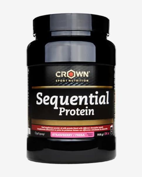 Batido Crown Sport Nutrition Sequential Protein 918 g sabor fresa