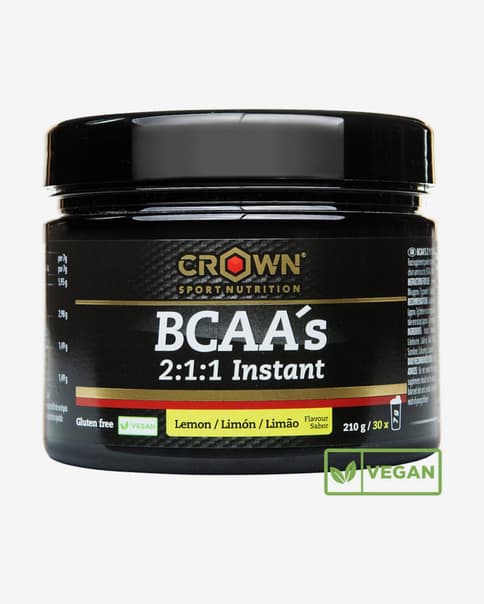 BCAAs 2:1:1 Instant Crown Sport Nutrition 210 g sabor limón