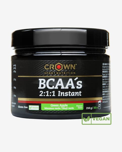 BCAAs 2:1:1 Instant Crown Sport Nutrition 210 g gusto mela verde