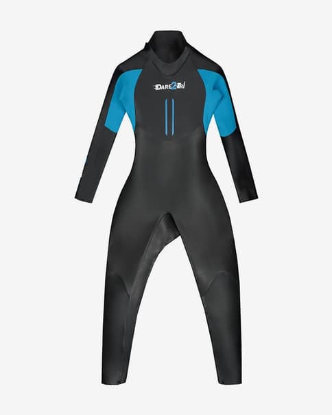Dare2Tri Mach2 Wetsuit Black Blue Kids