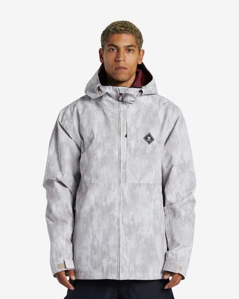 Chaqueta DC Shoes Basis Print gris claro blanco