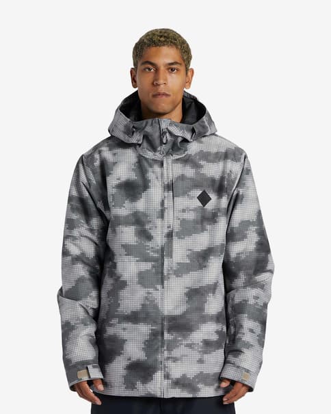 Chaqueta DC Shoes Basis Print gris oscuro blanco