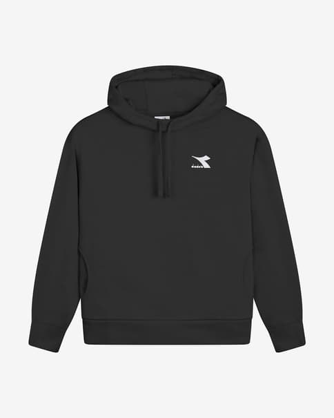 Sudadera con capucha Diadora Slit negro mujer
