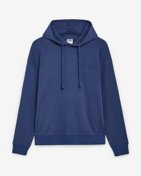 Sudadera con capucha Diadora Athl. Logo azul océano
