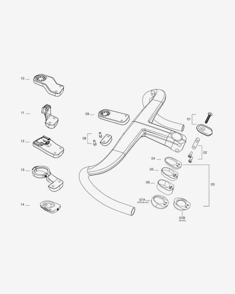 Tapa inferior para soporte de manillar Deda Alanera