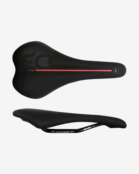 Sillín DPV Columbia Hybrid negro rojo
