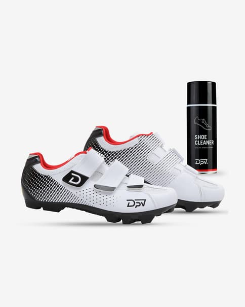 Kit Zapatillas DPV Skadi MTB blanco + Detergente para zapatillas DPV Shoe Cleaner 400 ml