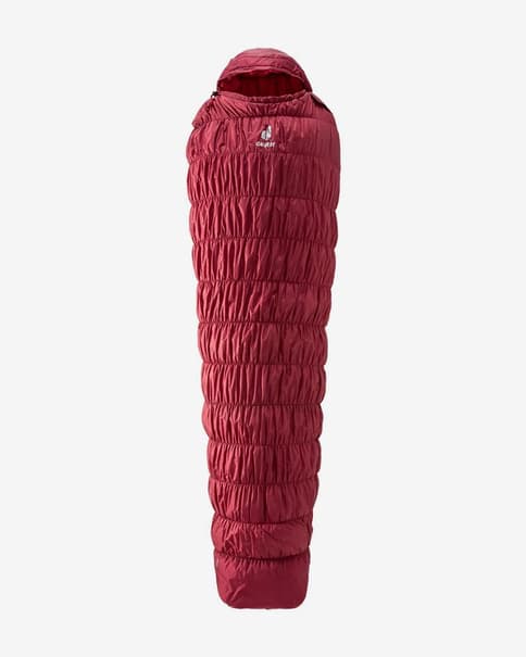 Saco de dormir Deuter Exosphere 0C cremallera izquierda rojo