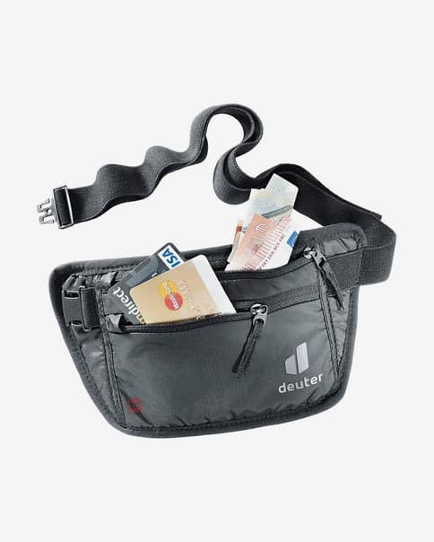 Riñonera Deuter Security Money I RFID BLOCK negro logo gris