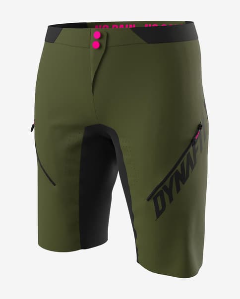 Pantalón corto Dynafit Ride Light Dynastretch verde caqui mujer