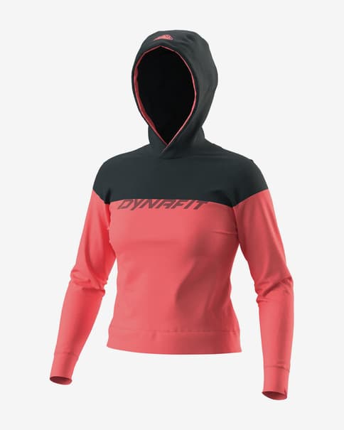 Sudadera con capucha Dynafit 24/7 Drirelease rosa coral azul marino mujer