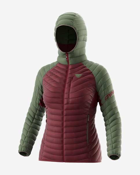 Chaqueta Dynafit Radical Down Hooded violeta verde mujer