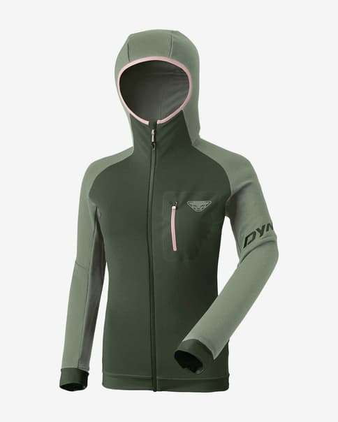 Chaqueta con capucha Dynafit Radical Polartec verde bosque mujer