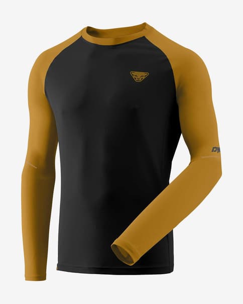 Camiseta Dynafit Alpine Pro manga larga negro amarillo pálido