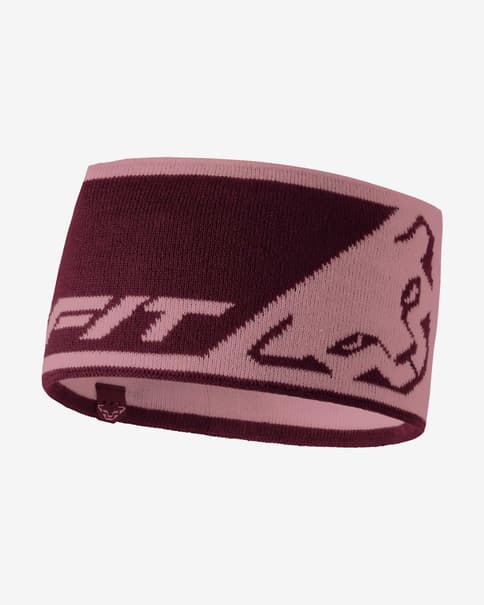 Cinta para la cabeza Dynafit Leopard Logo rosa rojo