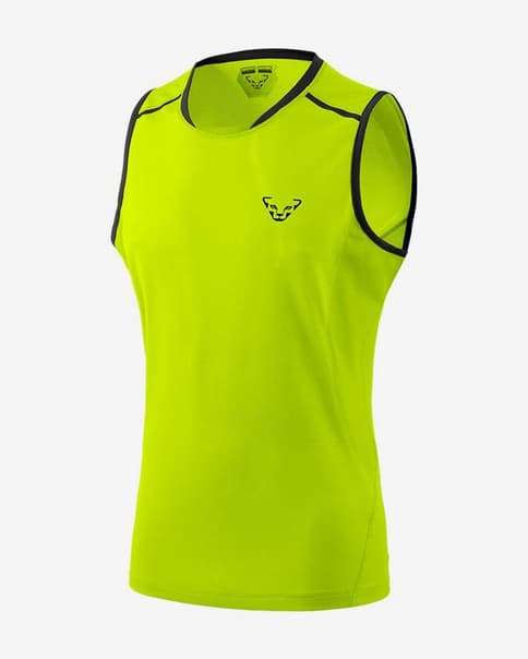 Camiseta Dynafit Vert 2.0 sin mangas amarillo neón